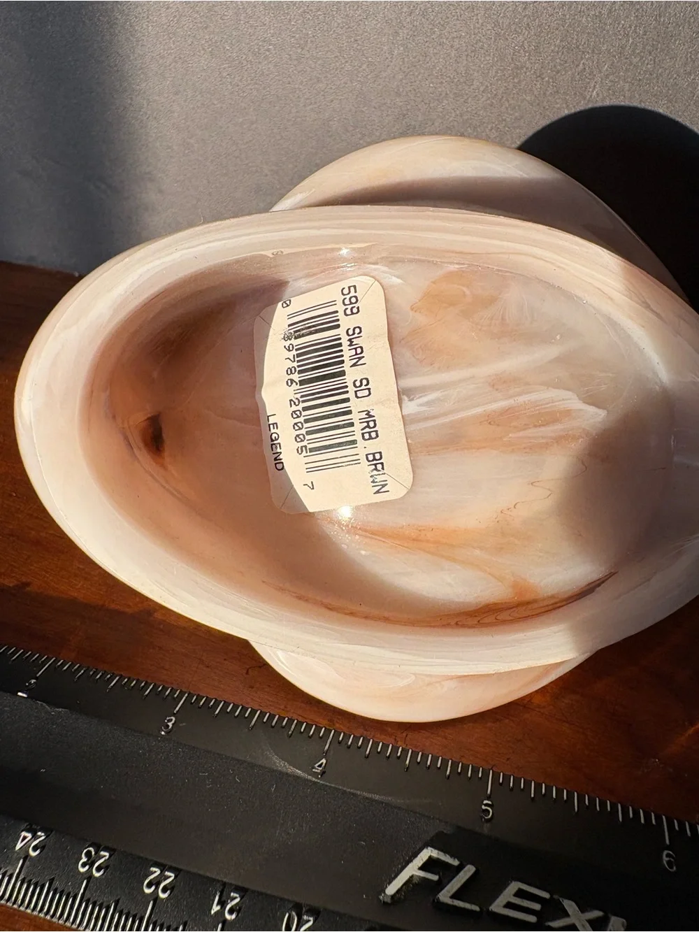 Vintage 80’s or 90’s Faux Marble Swan Soap or Trinket Dish